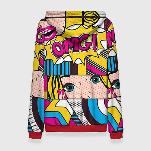 Женская толстовка POP ART / 3D-Красный – фото 2