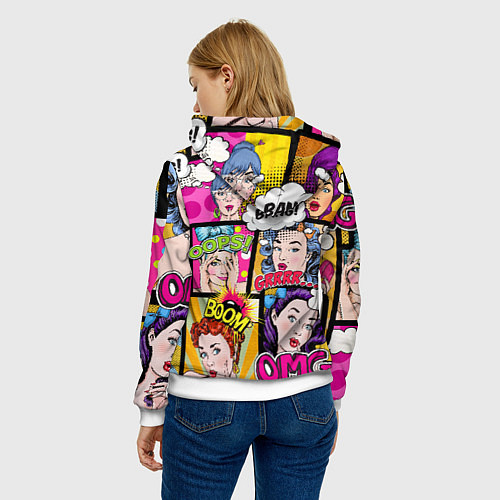 Женская толстовка POP ART / 3D-Белый – фото 4