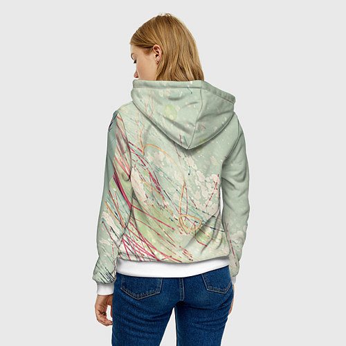 Женская толстовка Сноуборд / 3D-Белый – фото 4