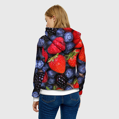 Женская толстовка Berries / 3D-Белый – фото 4
