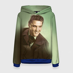 Толстовка-худи женская Elvis Young, цвет: 3D-синий