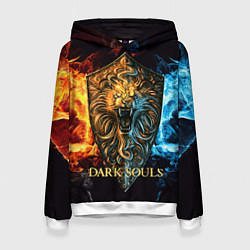 Толстовка-худи женская Dark Souls: Lion Shield, цвет: 3D-белый