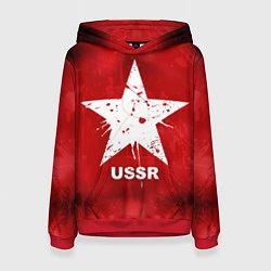 Толстовка-худи женская USSR Star, цвет: 3D-красный