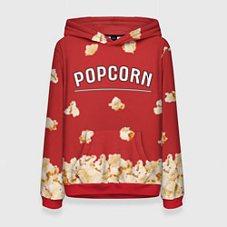 Толстовка-худи женская Popcorn, цвет: 3D-красный
