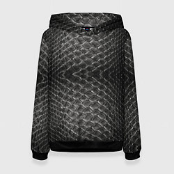 Женская толстовка Черная кожа