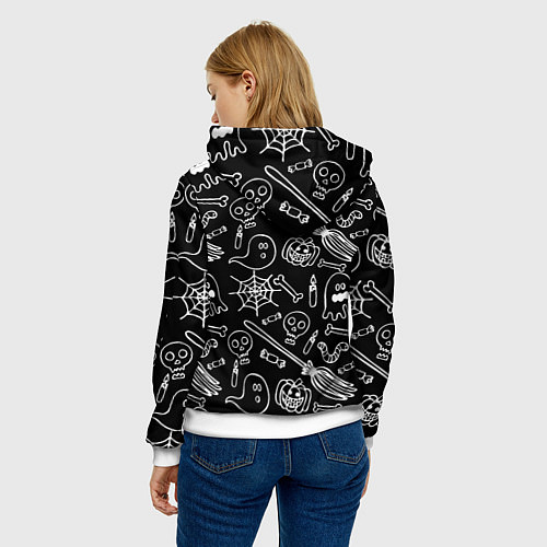 Женская толстовка Призрачный арт / 3D-Белый – фото 4