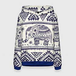 Толстовка-худи женская Африка, цвет: 3D-синий