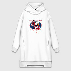 Женское худи-платье Washington Capitals Hockey, цвет: белый