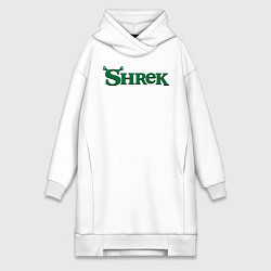 Женское худи-платье Shrek: Logo, цвет: белый