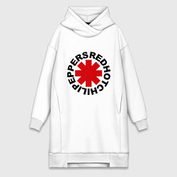 Женское худи-платье Red Hot Chili Peppers, цвет: белый