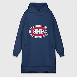 Женское худи-платье Montreal Canadiens, цвет: тёмно-синий