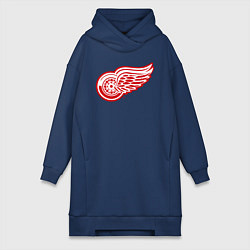 Женское худи-платье Detroit Red Wings, цвет: тёмно-синий