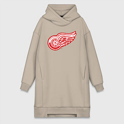 Женское худи-платье Detroit Red Wings, цвет: миндальный