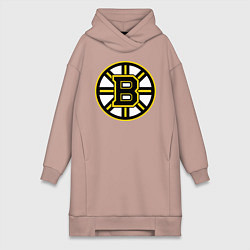 Женское худи-платье Boston Bruins, цвет: пыльно-розовый