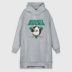 Женское худи-платье Anaheim Mighty Ducks, цвет: меланж