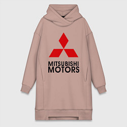 Женское худи-платье Mitsubishi, цвет: пыльно-розовый