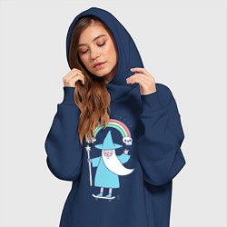 Женское худи-платье Skate mage, цвет: тёмно-синий — фото 2