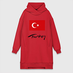 Женское худи-платье Turkey, цвет: красный