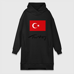 Женское худи-платье Turkey, цвет: черный