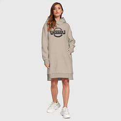 Женское худи-платье Nissan club, цвет: миндальный — фото 2