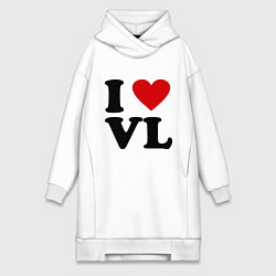 Женское худи-платье I love VL, цвет: белый