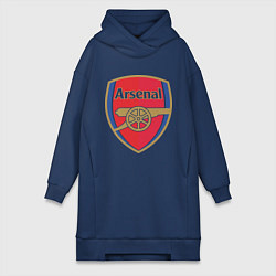 Женское худи-платье Arsenal FC, цвет: тёмно-синий