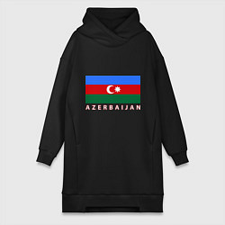 Женское худи-платье Азербайджан, цвет: черный