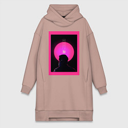 Женское худи-платье Blade Runner 2049, цвет: пыльно-розовый