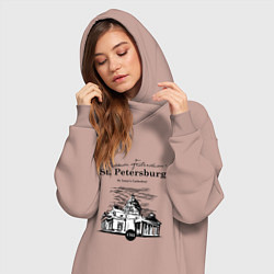 Женское худи-платье St. Isaac's Cathedral, цвет: пыльно-розовый — фото 2