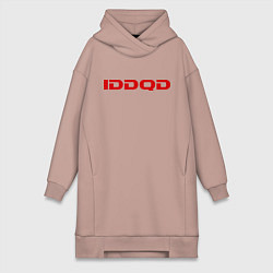 Женское худи-платье IDDQD Doom, цвет: пыльно-розовый