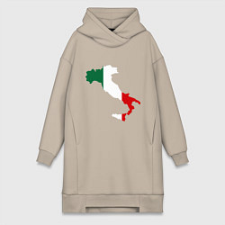 Женское худи-платье Италия (Italy), цвет: миндальный