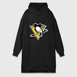 Женское худи-платье Pittsburgh Penguins, цвет: черный