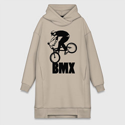 Женское худи-платье BMX 3, цвет: миндальный