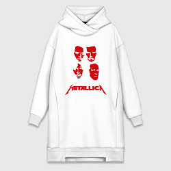 Женское худи-платье Metallica kvartet, цвет: белый