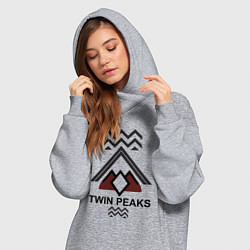 Женское худи-платье Twin Peaks House, цвет: меланж — фото 2