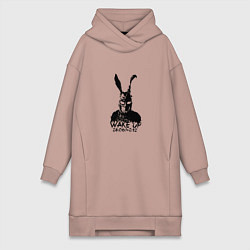 Женское худи-платье Wake Up 28:06:42:12, цвет: пыльно-розовый