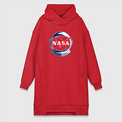 Женское худи-платье NASA, цвет: красный