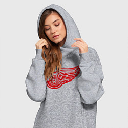 Женское худи-платье Detroit Red Wings: Pavel Datsyuk, цвет: меланж — фото 2