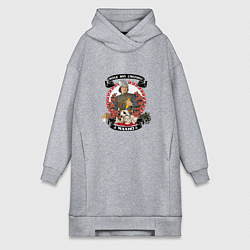 Женское худи-платье Махно Нестор Иванович, цвет: меланж