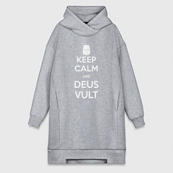 Женское худи-платье Keep Calm & Deus Vult, цвет: меланж