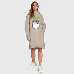 Женское худи-платье Totoro с зонтом, цвет: миндальный — фото 2