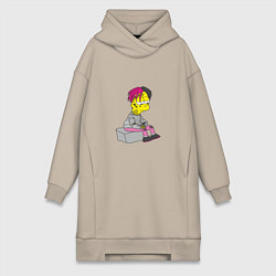 Женское худи-платье Bart: Lil Peep, цвет: миндальный