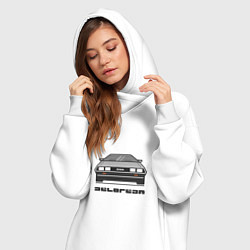 Женское худи-платье DeLorean, цвет: белый — фото 2