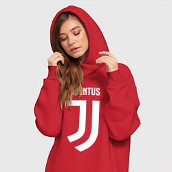 Женское худи-платье FC Juventus, цвет: красный — фото 2