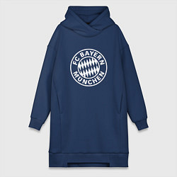 Женское худи-платье FC Bayern Munchen, цвет: тёмно-синий
