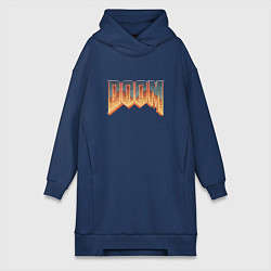 Женское худи-платье DOOM, цвет: тёмно-синий