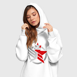 Женское худи-платье N7 Elite, цвет: белый — фото 2