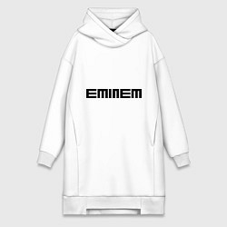 Женское худи-платье Eminem: minimalism, цвет: белый