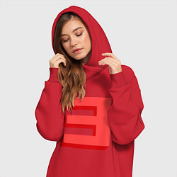 Женское худи-платье Eminem: Big E, цвет: красный — фото 2