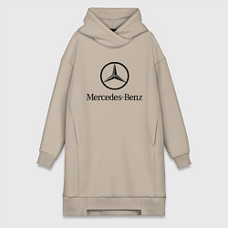 Женское худи-платье Logo Mercedes-Benz, цвет: миндальный